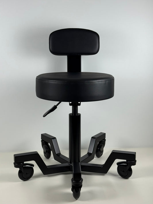 BLACKOUT Heavy-Duty Black Work Stool - Made in USA | For Medical, Automotive & Industrial Use