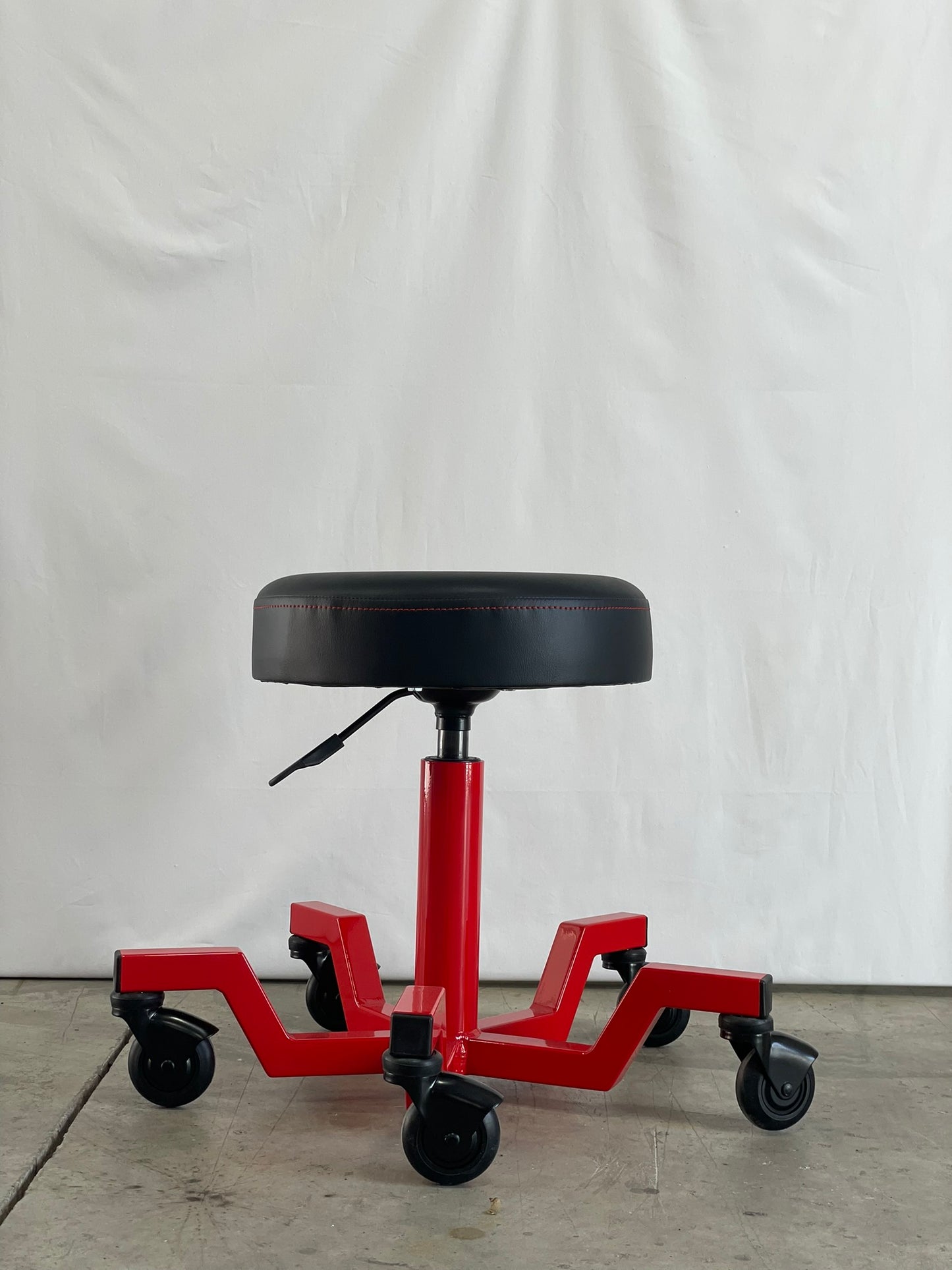 Red Stool no backrest