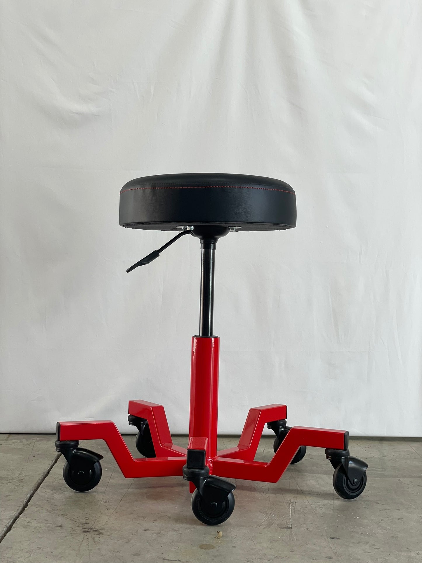 Red Stool no backrest