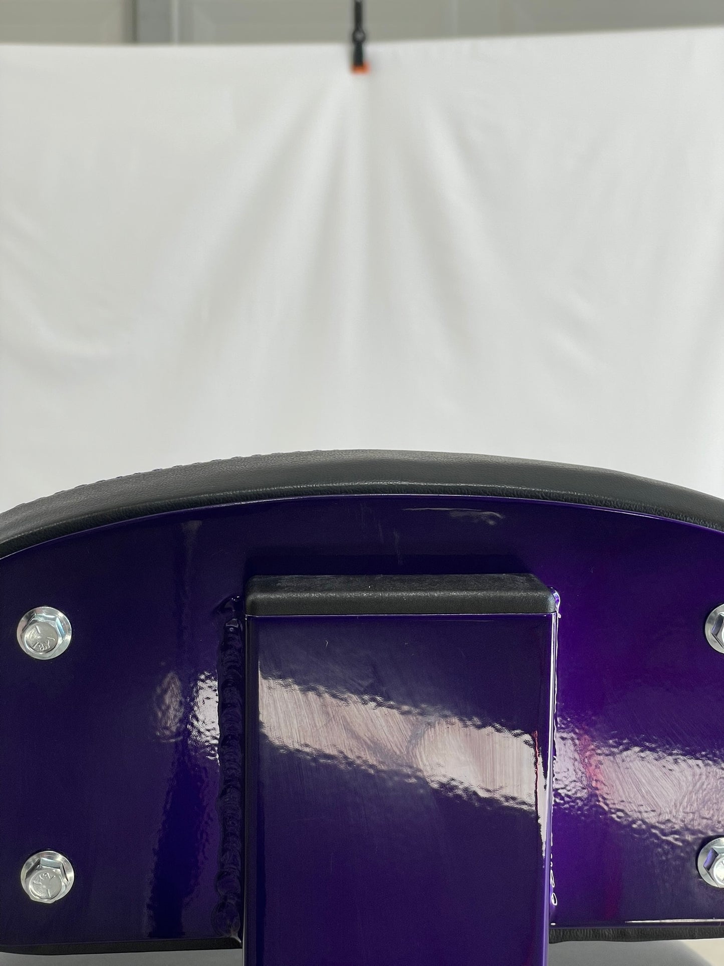 Purple stool with backrest
