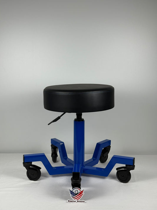 Heavy-Duty Blue Work Stool - Made in USA | For Medical, Automotive & Industrial Use