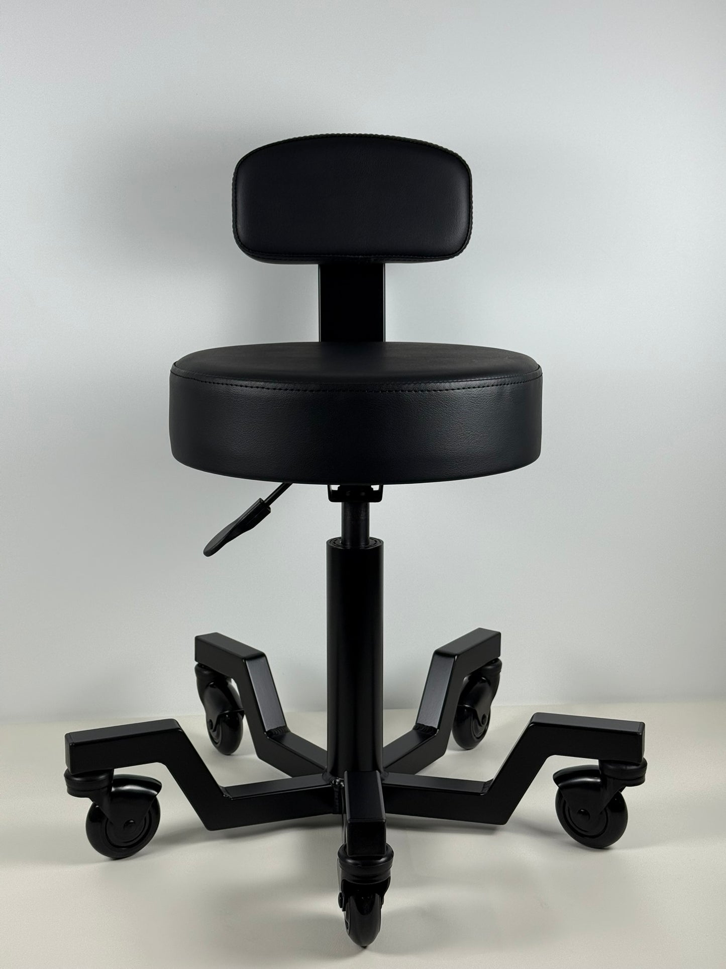 BLACKOUT Heavy-Duty Black Work Stool - Made in USA | For Medical, Automotive & Industrial Use