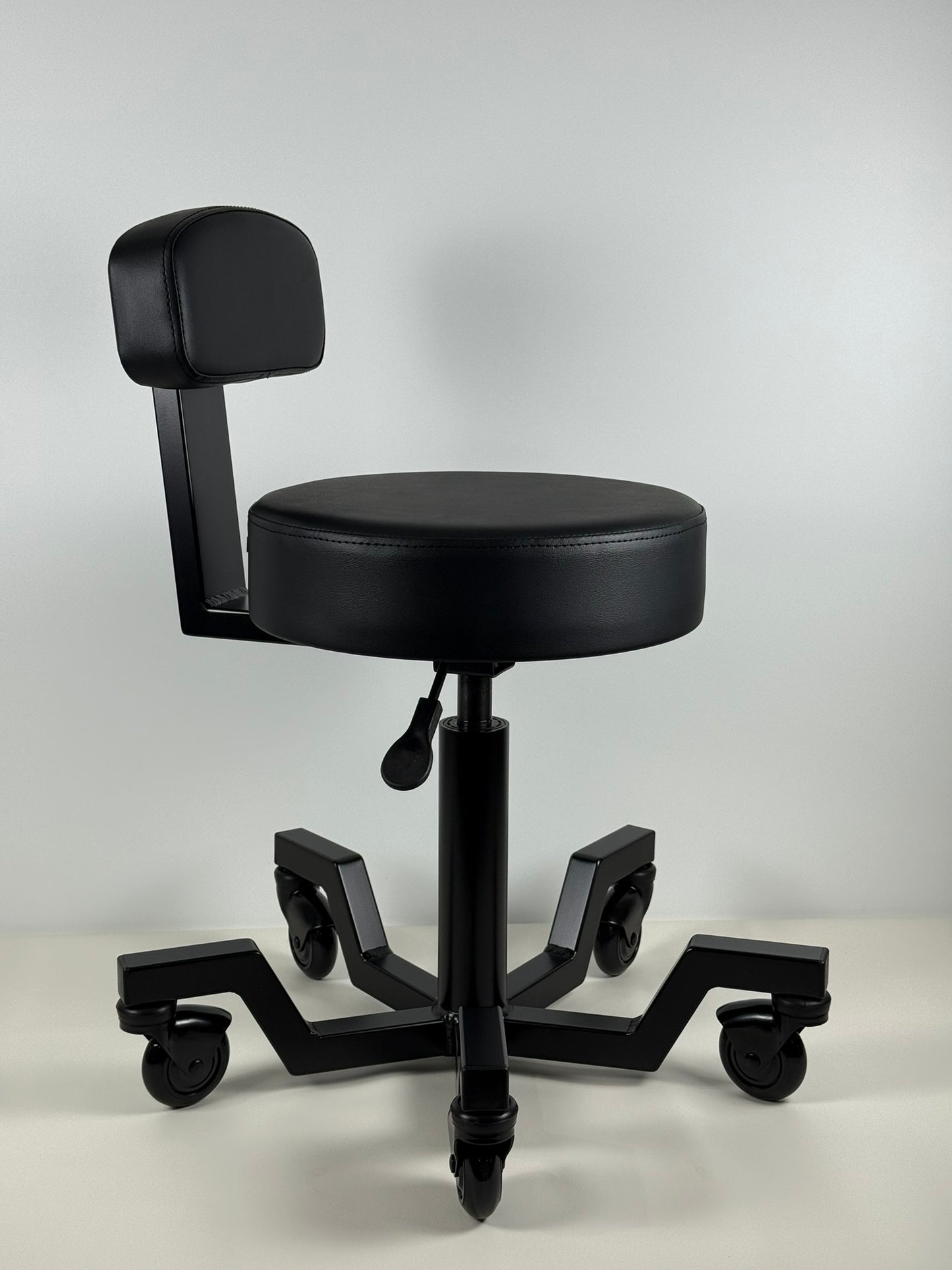 BLACKOUT Heavy-Duty Black Work Stool - Made in USA | For Medical, Automotive & Industrial Use