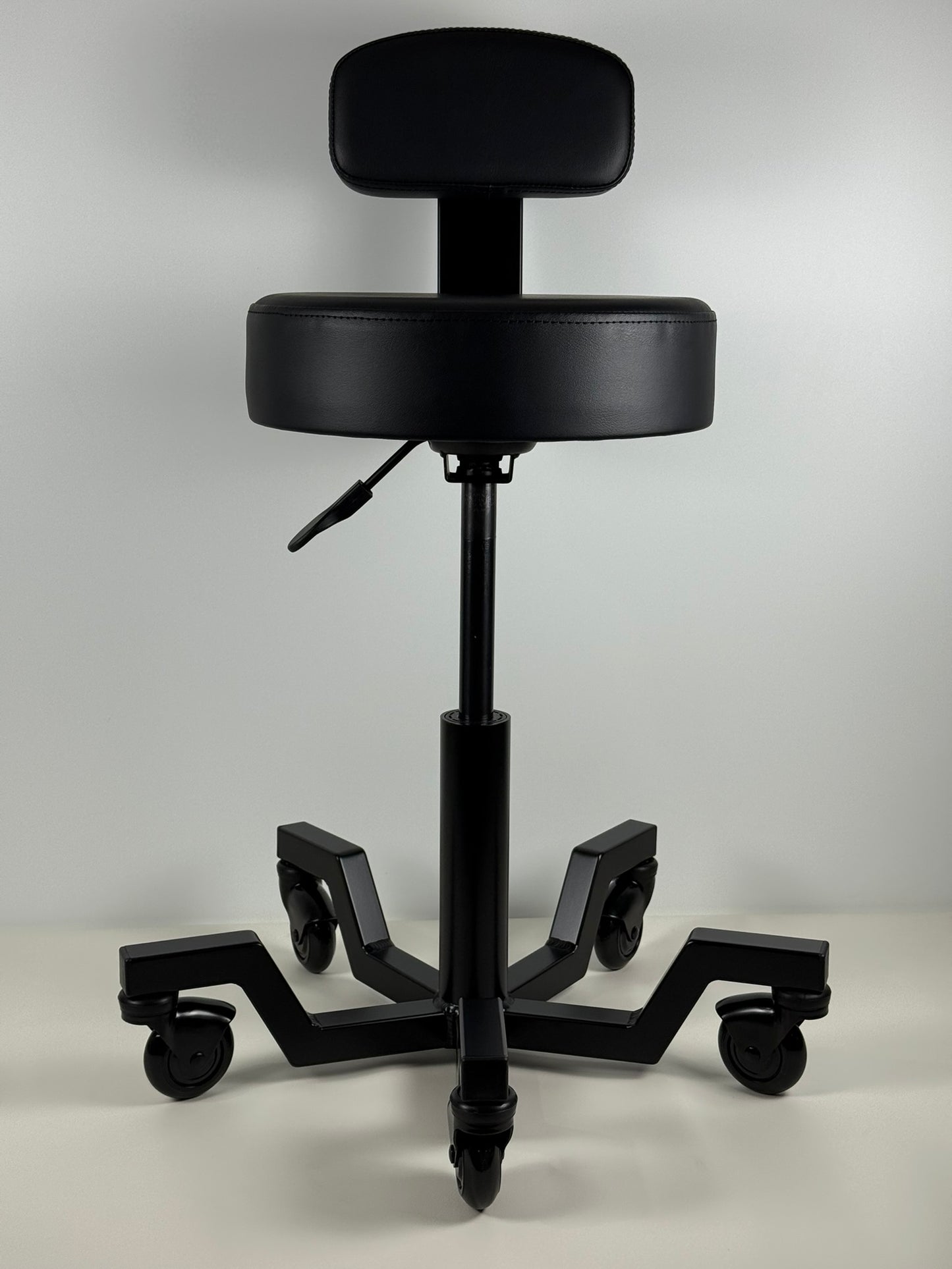 BLACKOUT Heavy-Duty Black Work Stool - Made in USA | For Medical, Automotive & Industrial Use