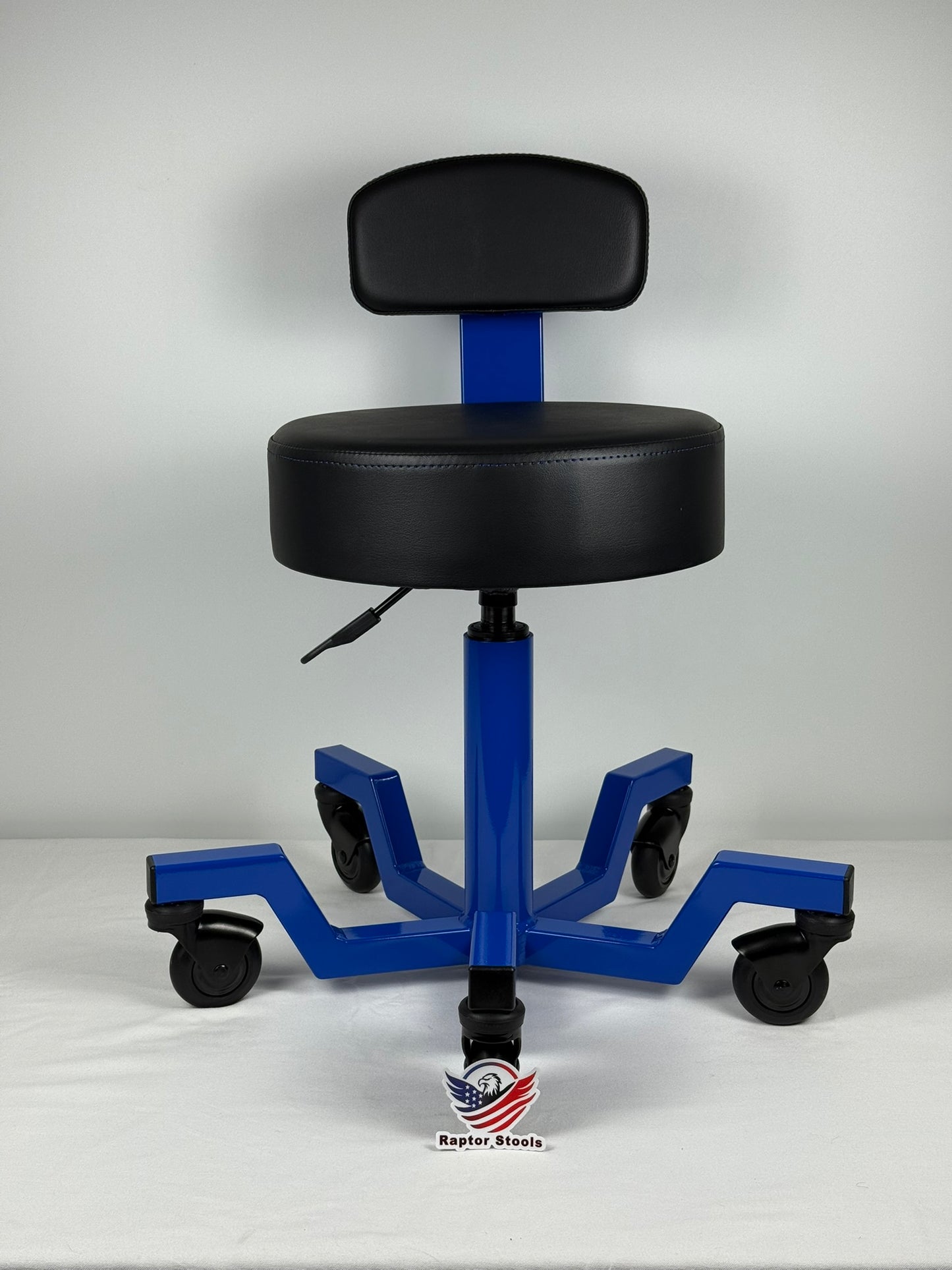 Heavy-Duty Blue Work Stool - Made in USA | For Medical, Automotive & Industrial Use