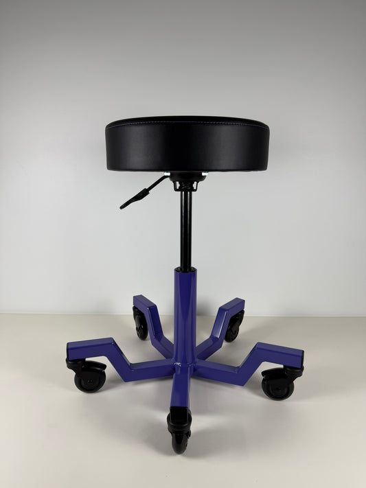 purple adjustable heavy-duty stool on a white background