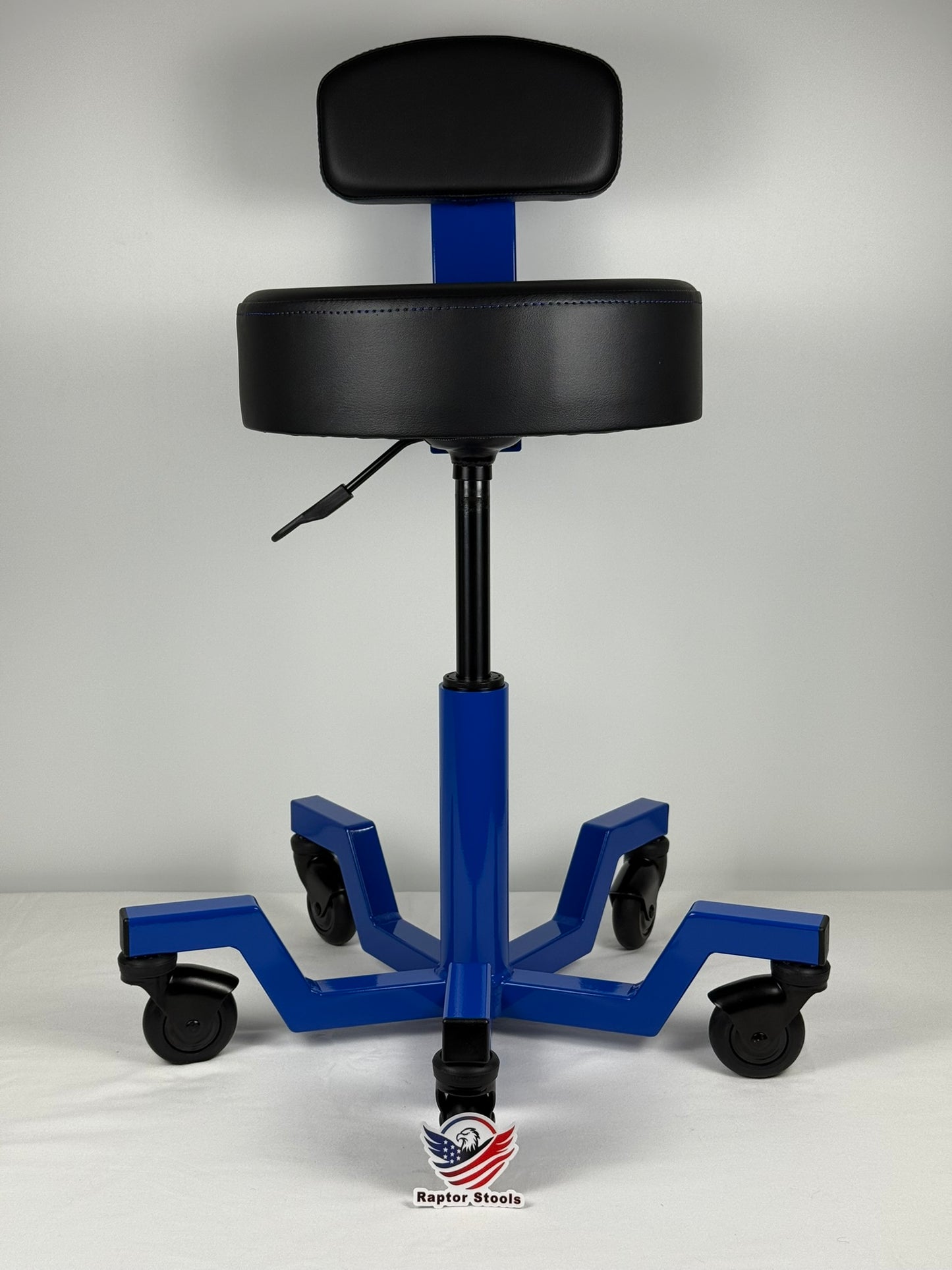 Heavy-Duty Blue Work Stool - Made in USA | For Medical, Automotive & Industrial Use