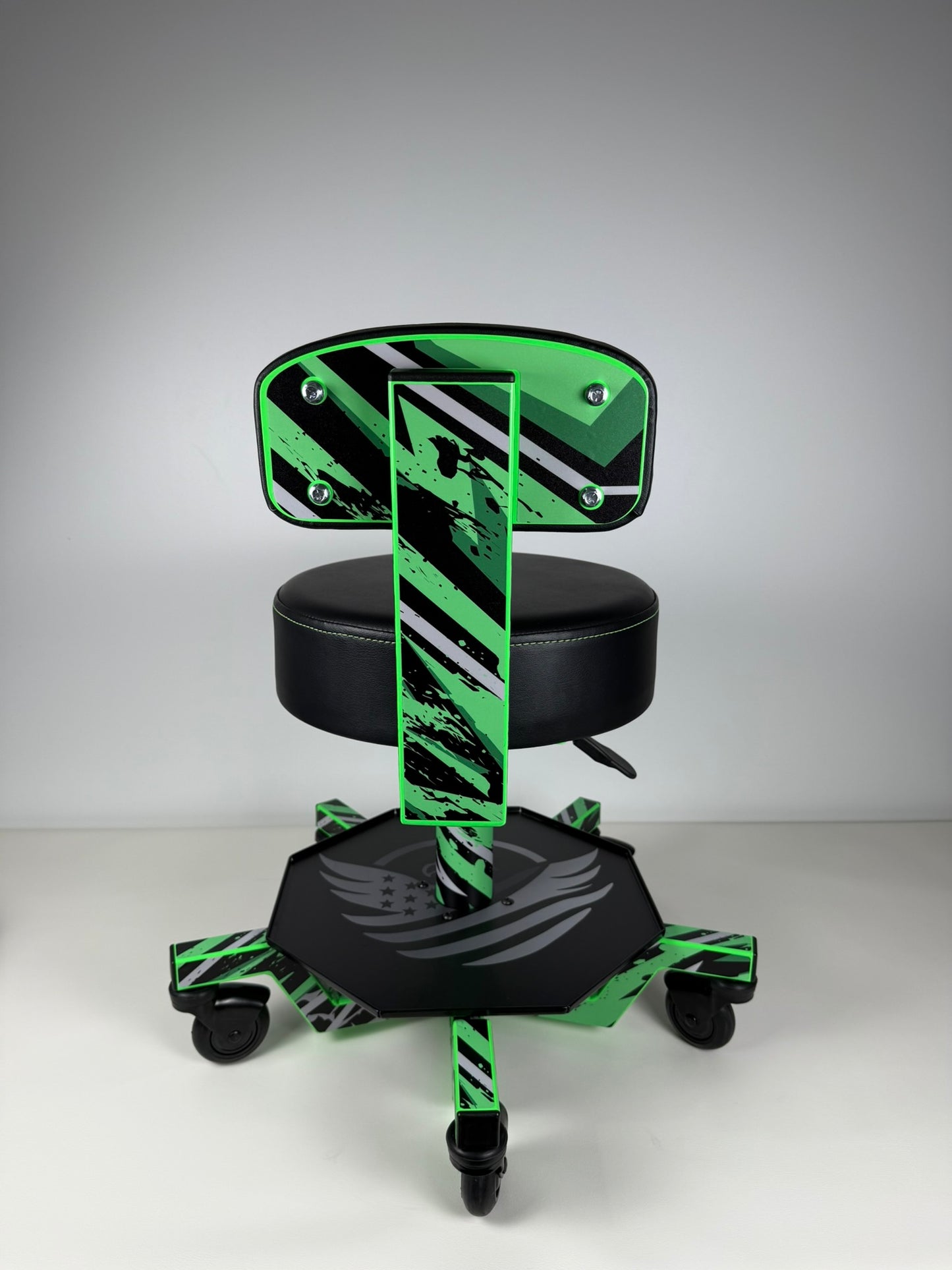 Black and green gaming chair 