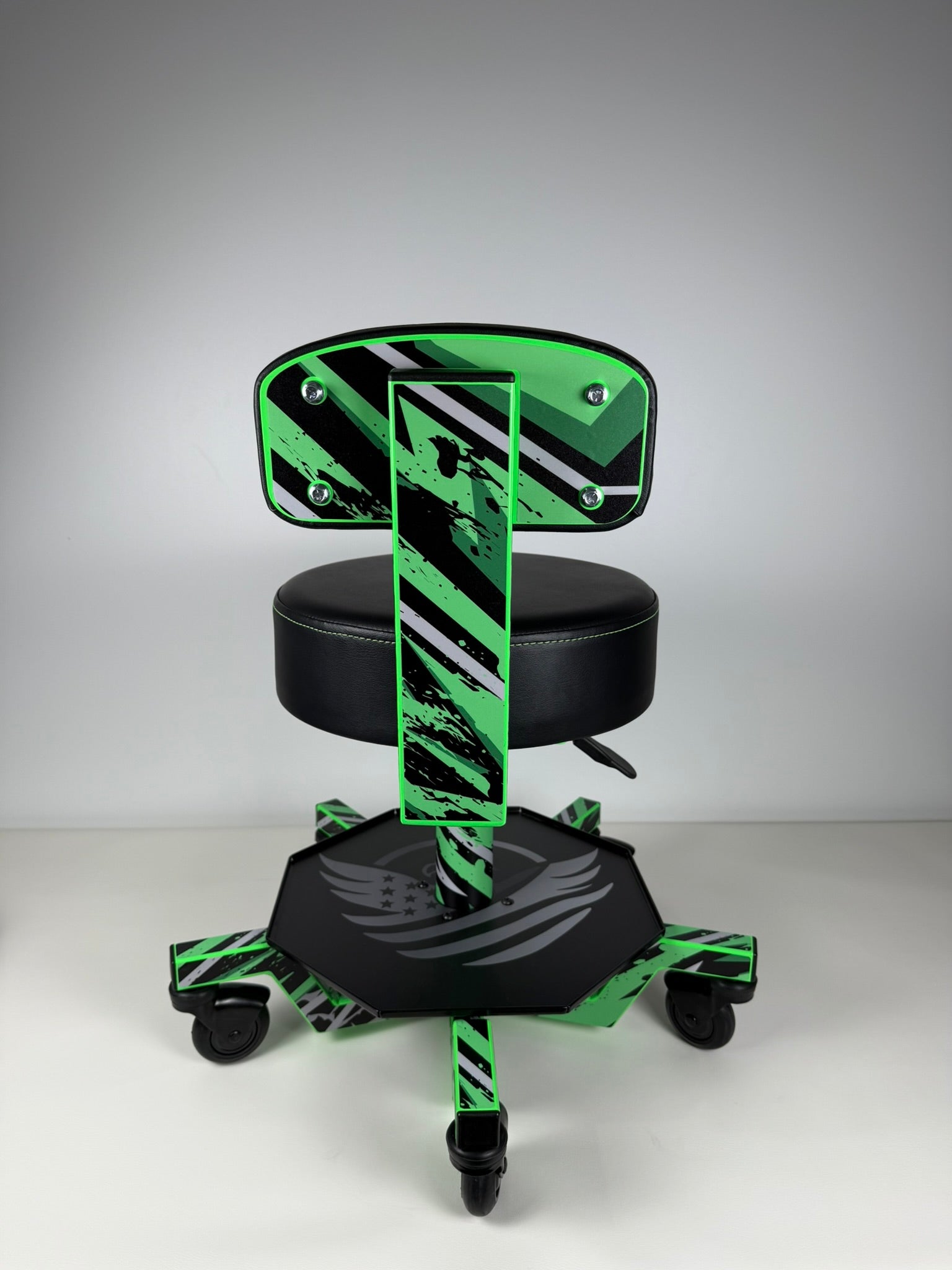 Black and green gaming chair 